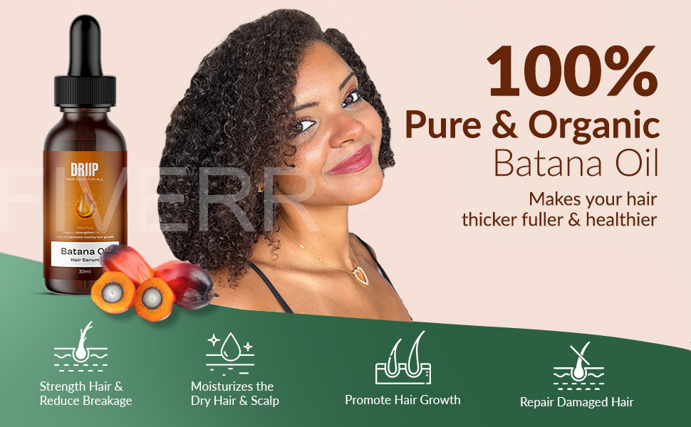 DRIIP Hair Care Unveils Premium 100% Natural Hair Treatments: Egyptian Oil Hair Treatment and Batana Oil Serum
